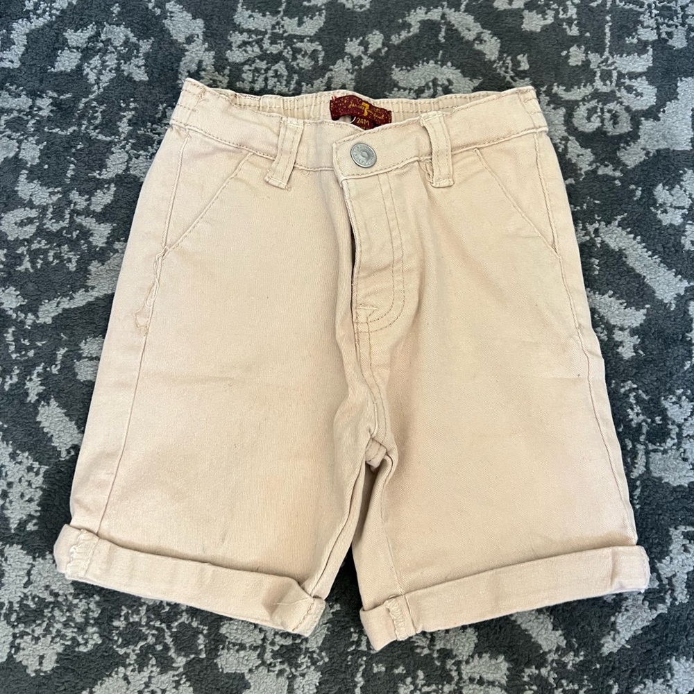 7 for all mankind khaki shorts 24m
